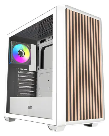 darkFlash DS900WD bílá / Skříň / ATX / M-ATX / ITX / tvrzené sklo / 4× ARGB ventilátor