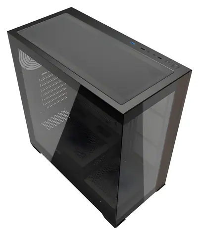 darkFlash DS900W černá / Počítačová skříň / ATX / bez ventilátorů / tvrzené sklo / USB-C
