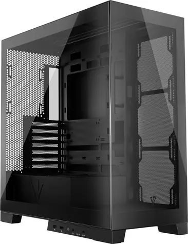 MODECOM Volcano Space černá / Skříň / Micro ATX / 1x USB-C / tvrzené sklo / bez zdroje