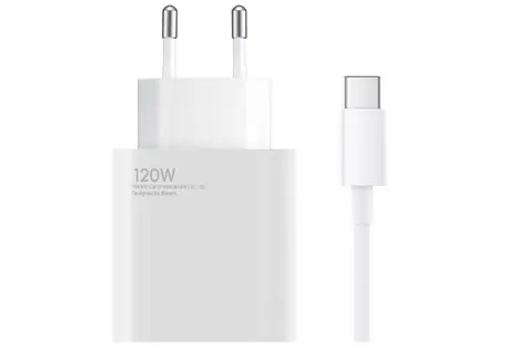 Xiaomi 120W HyperCharge Combo bílá / Nabíjecí adaptér + kabel USB-C / USB-A / 120 W