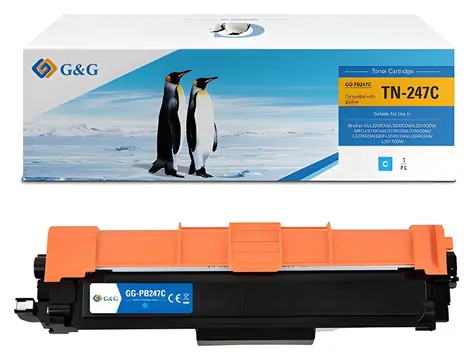 G&G TN-247C azurová / Kompatibilní toner / pro Brother / 2300 stran
