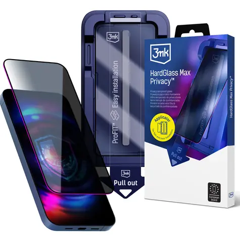 3mk HardGlass Max Privacy / Ochranné sklo / Tvrdost 9H / Soukromí od 28° / Apple iPhone 16 Pro, 17