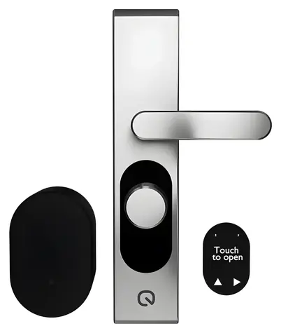 Shelly LOQED Touch 2S stříbrná / Chytrý dveřní zámek / Bluetooth / Wi-Fi / PIN klávesnice / europrofil