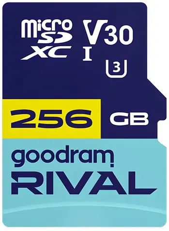 GOODRAM RIVAL M3AA microSDXC 256 GB + SD adaptér / Paměťová karta / Class 10 / UHS-I U3 / V30 / R: 100 MB/s