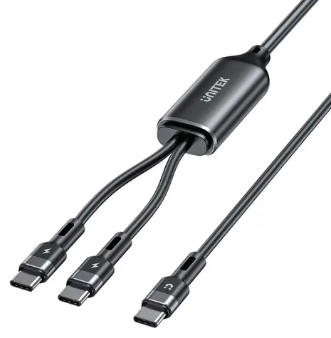 Unitek silikonový kabel USB-C - USB-C černá / Nabíjecí kabel / PD 100W / 1,8 m