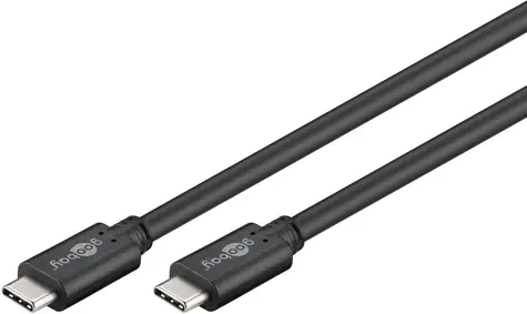 Goobay 67975 černá / Kabel USB-C - USB-C / 0.5 m / USB 3.2 Gen1 / 5 Gbps / 3A PD