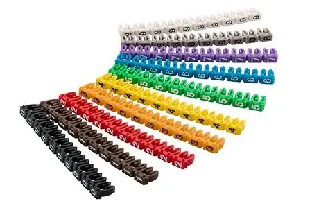Goobay Označovací klipy na kabel s čísly / Označovací klipy / 10x10 ks / do O 2,5 mm