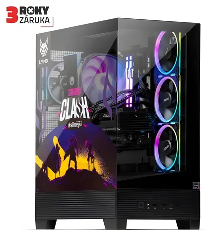 LYNX Streamers Clash / Herní PC / AMD Ryzen 7 7800X3D / 32GB DDR5 / 1TB SSD / RX 9070 XT 16GB / W11H