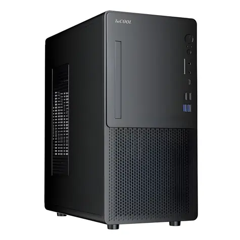 1stCOOL MicroTower STEP Premium 2 ver.2 černá / PC skříň / Bez zdroje / 4x USB / USB-C / čtečka karet