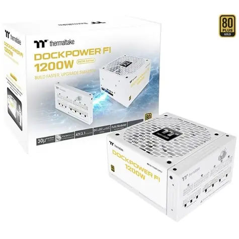 Thermaltake Dockpower FI 1200W Snow bílá / Zdroj / ATX 3.1 / 80 PLUS Gold / modulární / PCIe 5.1