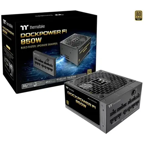 Thermaltake Dockpower FI 850W černá / Zdroj / ATX / 850W / 80PLUS Gold / modulární
