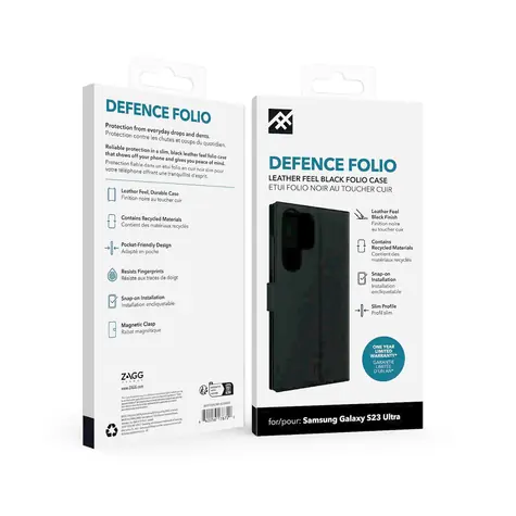 iFrogz Defence Folio Samsung Galaxy S23+ černá (302011026) / Pouzdro / Flipové / Magnetické zavírání