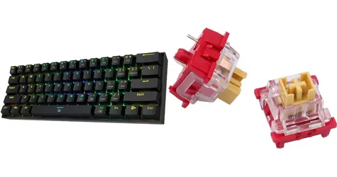 Redragon K630 DragonBorn černá / Herní klávesnice / mechanická / Outemu Red / RGB / USB / US layout
