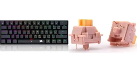 Redragon K630 DragonBorn černá / Herní klávesnice / mechanická / Outemu Red / RGB / USB / US / krytky A113 QL