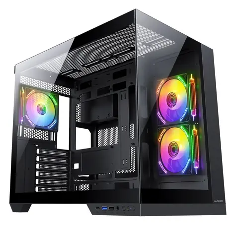 1stCOOL DREAMER černá / PC skříň / Mid Tower / USB 3.0 / USB-C / 3x 120mm ARGB fan