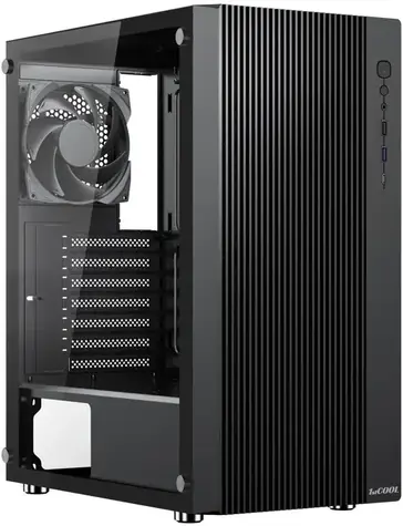 1stCOOL GAMER 4 černá / PC skříň / Mid Tower / Bez zdroje / USB 3.0 / USB-C / průhledná bočnice