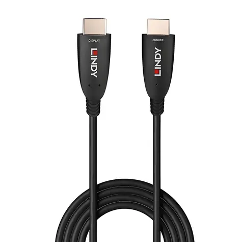 Lindy 38513 černá / HDMI kabel / 30 m / HDMI 2.1 / 8K 60Hz / optický hybrid / eARC