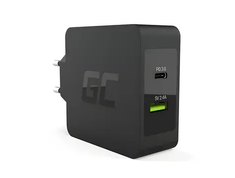 Green Cell / Nabíječka USB-C 45W / Power Delivery 3.0 / kabel USB-C + port USB-A