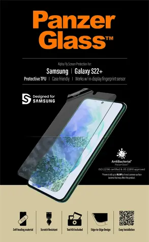 PanzerGlass Case Friendly AB Samsung Galaxy S22+ čirá / Ochranná fólie / TPU / Plně nalepovací / 0,13 mm