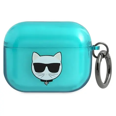 Karl Lagerfeld Choupette modrá / Pouzdro / pro Apple AirPods Pro