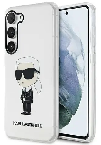 Karl Lagerfeld Ikonik Zadní kryt pro Samsung Galaxy S23 transparentní / Zadní kryt / Hardcase