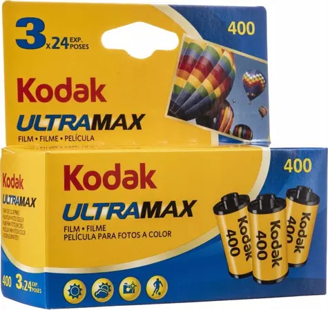 Kodak UltraMax / Barevný negativní film / Formát 135 / 24 snímků / 3 ks