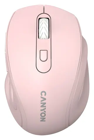 Canyon OnClick 20 růžová / Optická bezdrátová myš / 2,4 GHz / 6 tlačítek / 1600 DPI / tichá