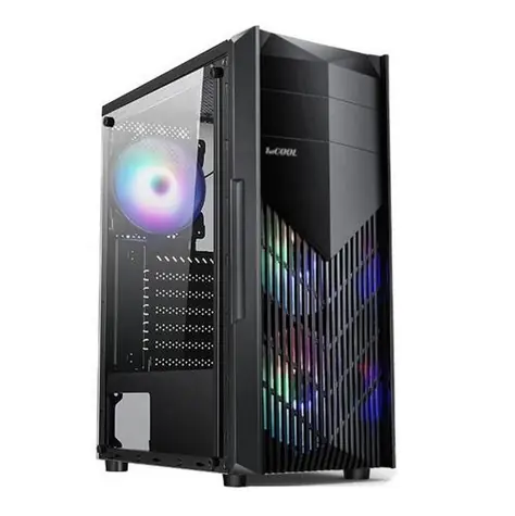 1stCOOL MONSTER EVO černá / PC skříň / Mid Tower / ATX, micro-ATX, Mini-ITX / 2x RGB ventilátor / USB 3.0