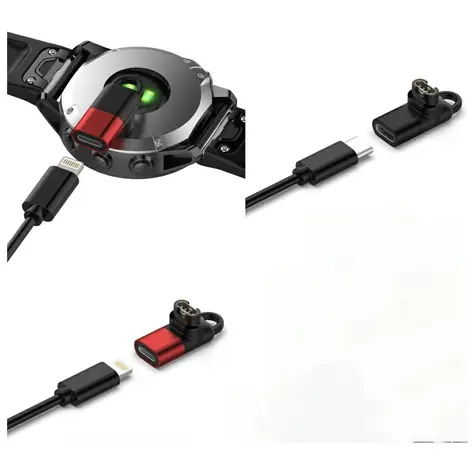 Beline adaptér Lightning pro nabíjení hodinek Garmin červený / Adaptér / nabíjecí