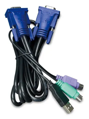 Planet KVM-KC1 / KVM kabel / 1,8 m / USB-PS/2 převodník / pro KVM řady 210