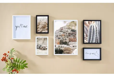 Hama MIX & MATCH bílá/černá / Rámeček na fotografie / 20×30 cm / MDF / 8 ks