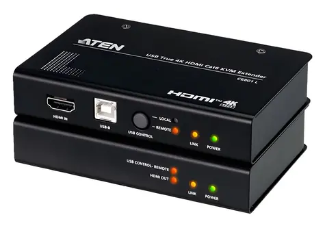 ATEN CE801 / KVM extender / HDMI 4K / Cat 6 / 4K do 70 m / FHD do 100 m / 4x USB 2.0