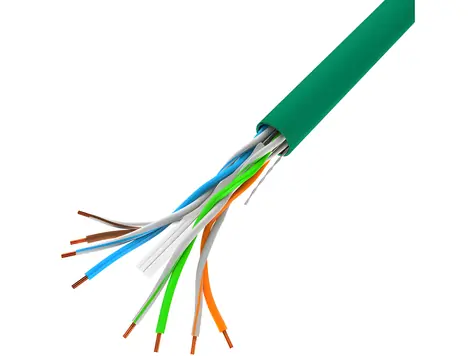Lanberg UTP kabel drát zelený / Síťový kabel / CCA / 305 m / 250 MHz / AWG23