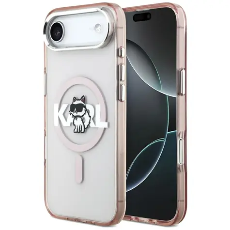 Karl Lagerfeld IML Choupette Sketch Logo Pink / Pouzdro / MagSafe / iPhone 17 Air
