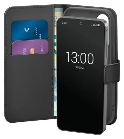 Puro Booklet Wallet černá / Pouzdro typu kniha / pro Samsung Galaxy S25