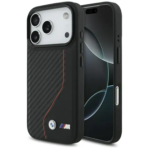 BMW M Carbon Line & Logo červená / Zadní kryt / MagSafe / iPhone 17 Pro