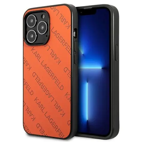 Karl Lagerfeld Perforated oranžová / Zadní kryt / iPhone 13 Pro Max