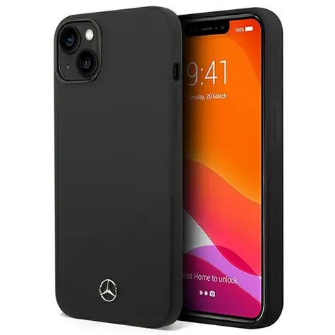 Mercedes Silicone Line MagSafe iPhone 14 Plus černá / Kryt / Silikonový / MagSafe