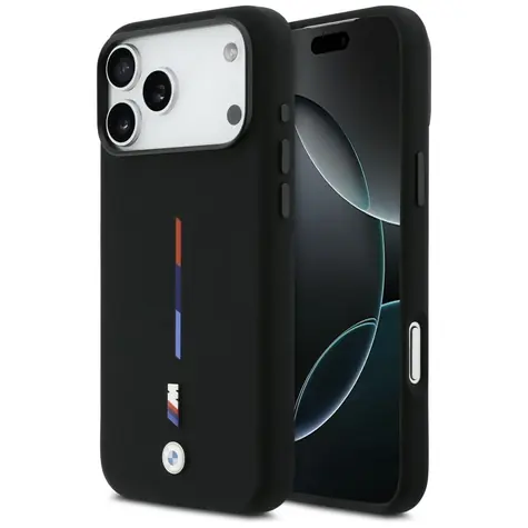 BMW M Tricolor Line MagSafe kryt iPhone 17 Pro Max černá / Kryt / Silikonový / MagSafe