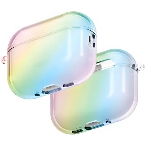 UNIQ Iridescia Hang pouzdro pro AirPods Pro 3 transparentní duhová / Pouzdro pro sluchátka / S poutkem