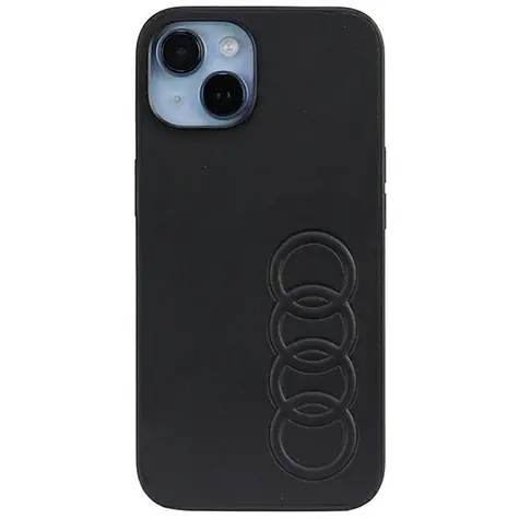 Audi Synthetic Leather iPhone 14 černá / Kryt / Tvrzený