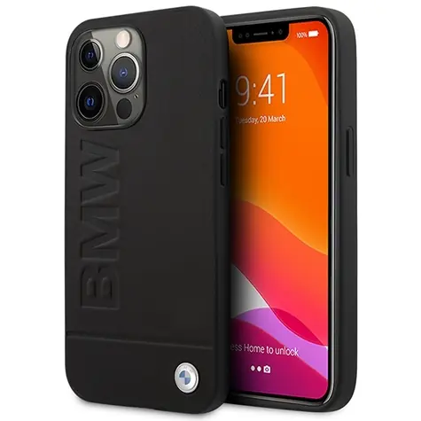 BMW Zadní kryt Signature MagSafe pro iPhone 14 Pro černá / Kryt na mobil / MagSafe / Tvrzený plast
