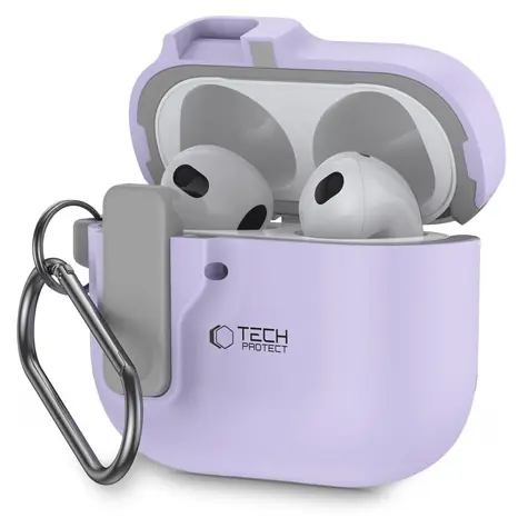 Tech-Protect Slim Hook Case AirPods 4 fialová / Pouzdro / s karabinou / pro Apple AirPods 4