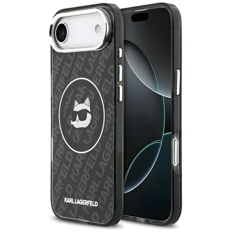 Karl Lagerfeld IML Choupette Head Logo černá / Zadní kryt pro iPhone Air / MagSafe