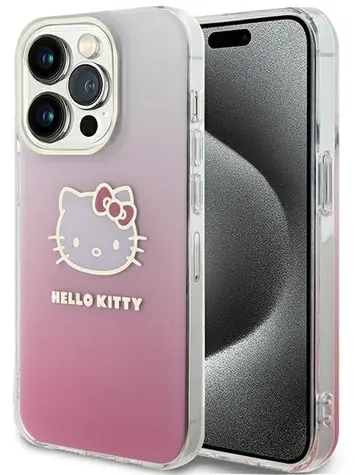 Hello Kitty IML Gradient Zadní Kryt pro Apple iPhone 13 Pro/13 růžová / Kryt na mobilní telefon