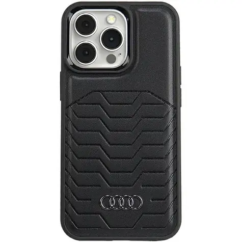 Audi Synthetic Leather kryt s MagSafe iPhone 13 Pro Max černá / Pouzdro / MagSafe / Umělá kůže