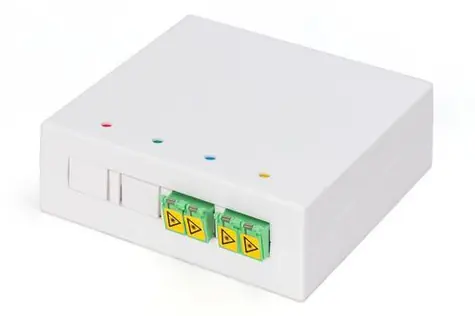 Digitus FTTH přípojková skříň bílá / Přípojková skříň / 2x LC/APC Duplex / Singlemode / IP45 / 80x80x30 mm