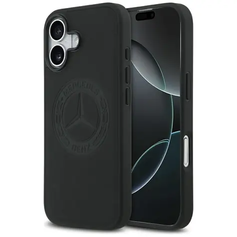 Mercedes Leather Vintage Logo černá / Zadní kryt / MagSafe / pro iPhone 17