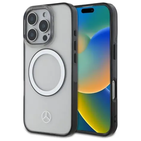 Mercedes Printed Logo průhledná / Zadní kryt / MagSafe / pro iPhone 16 Pro Max