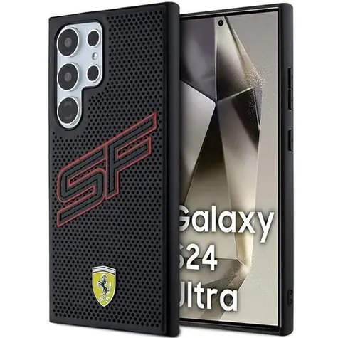Ferrari Big SF Perforated Samsung Galaxy S24 Ultra černá / Zadní kryt / Perforovaný / MagSafe
